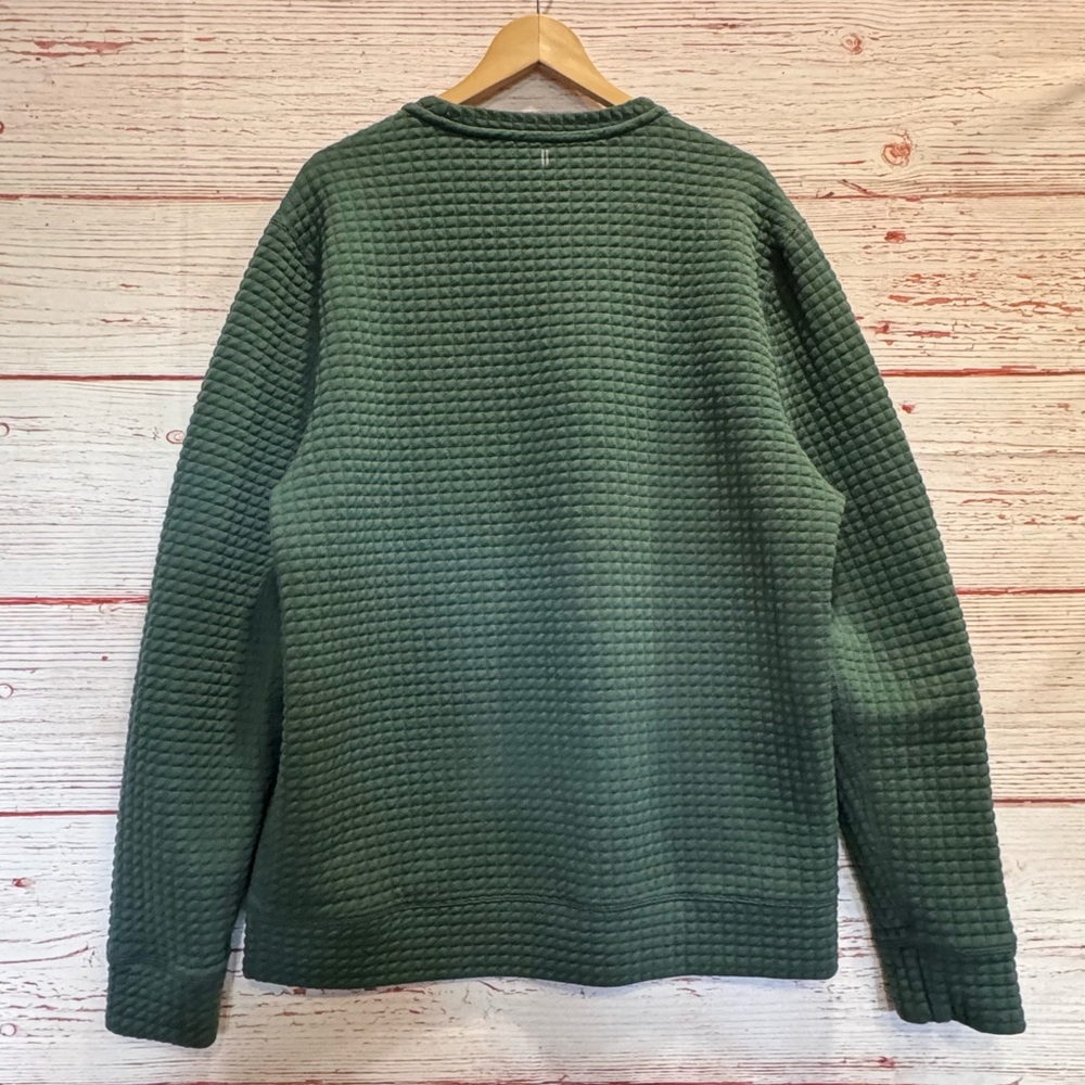 NOBULL Project Quilted Crew Sweatshirt in Army Green Sz L - Picture 8 of 8